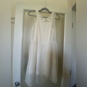 Zara Elegant White Sleeveless Dress